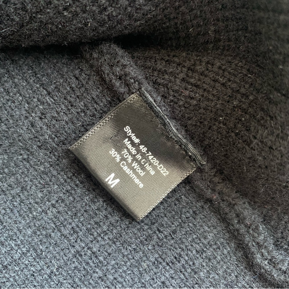 Jenni Kayne Cooper Wool Cashmere Crewneck Button Knit Cardigan Sweater Black - Picture 11 of 14
